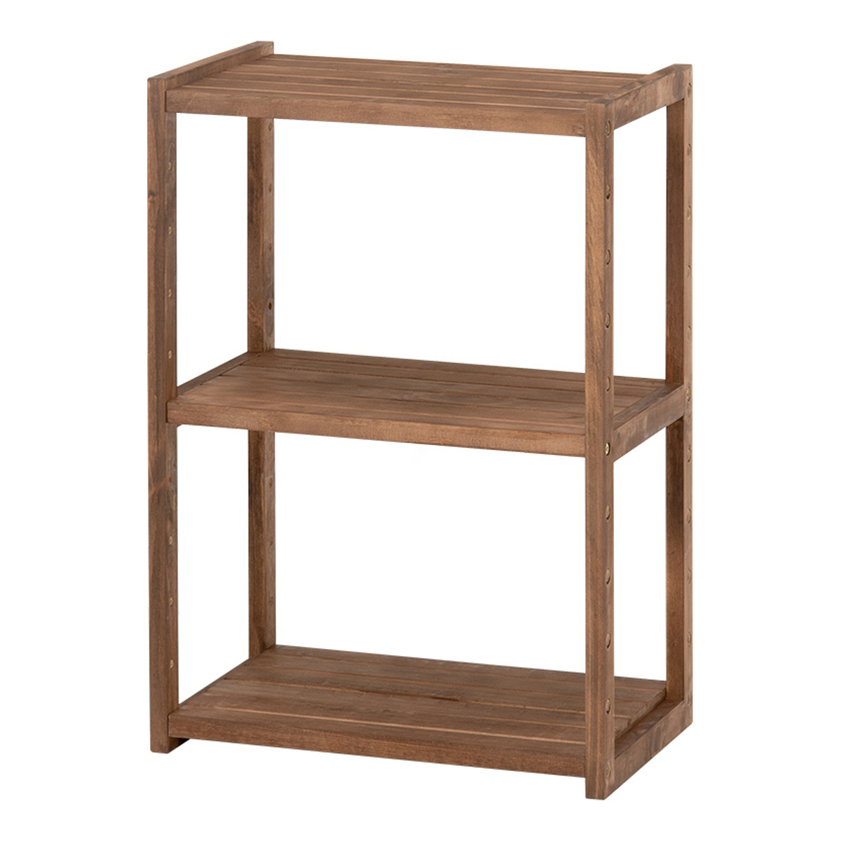 HAGiHARA（萩原） オープンラック 3段 木製 ディスプレイラック ウッド