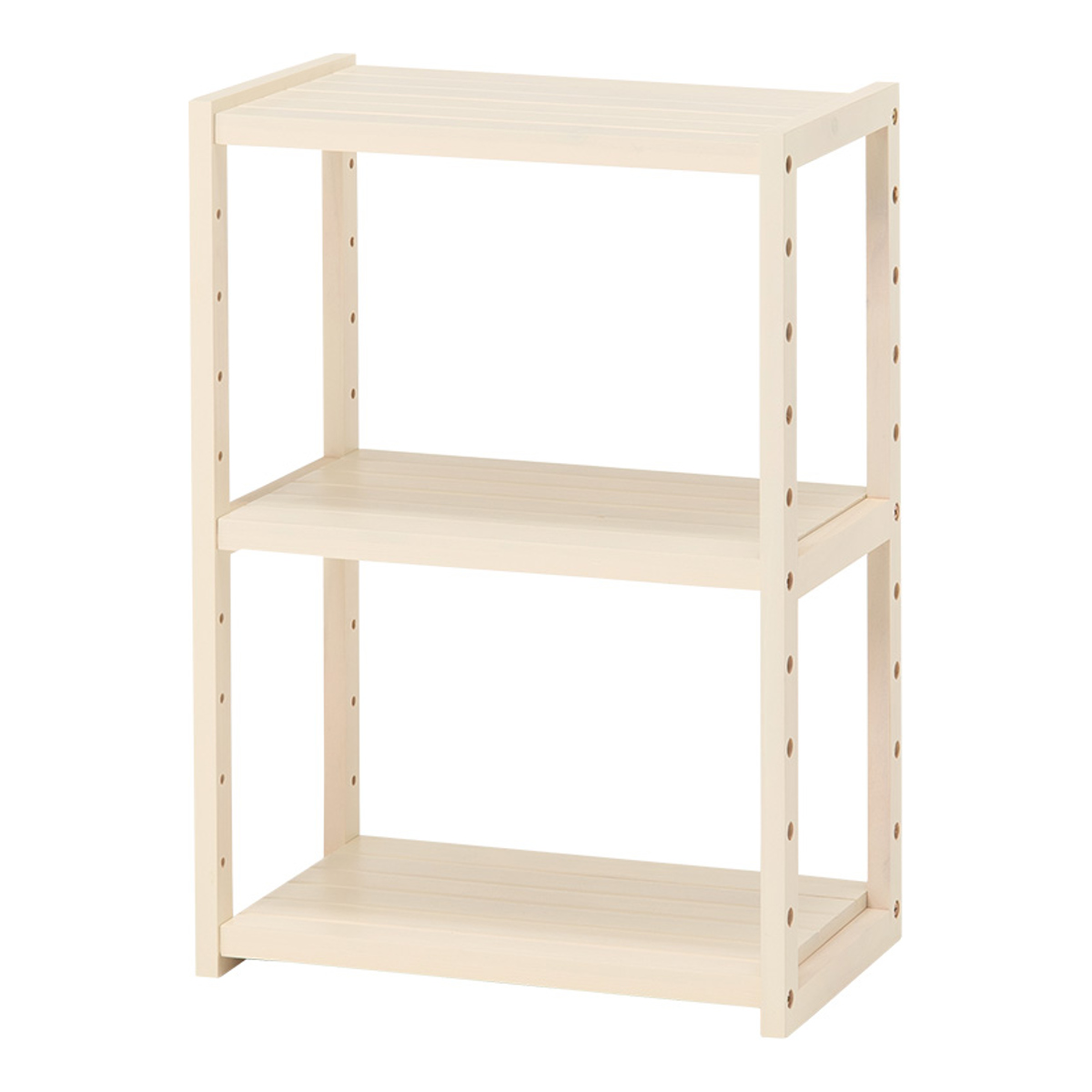 HAGiHARA（萩原） オープンラック 3段 木製 ディスプレイラック ウッド