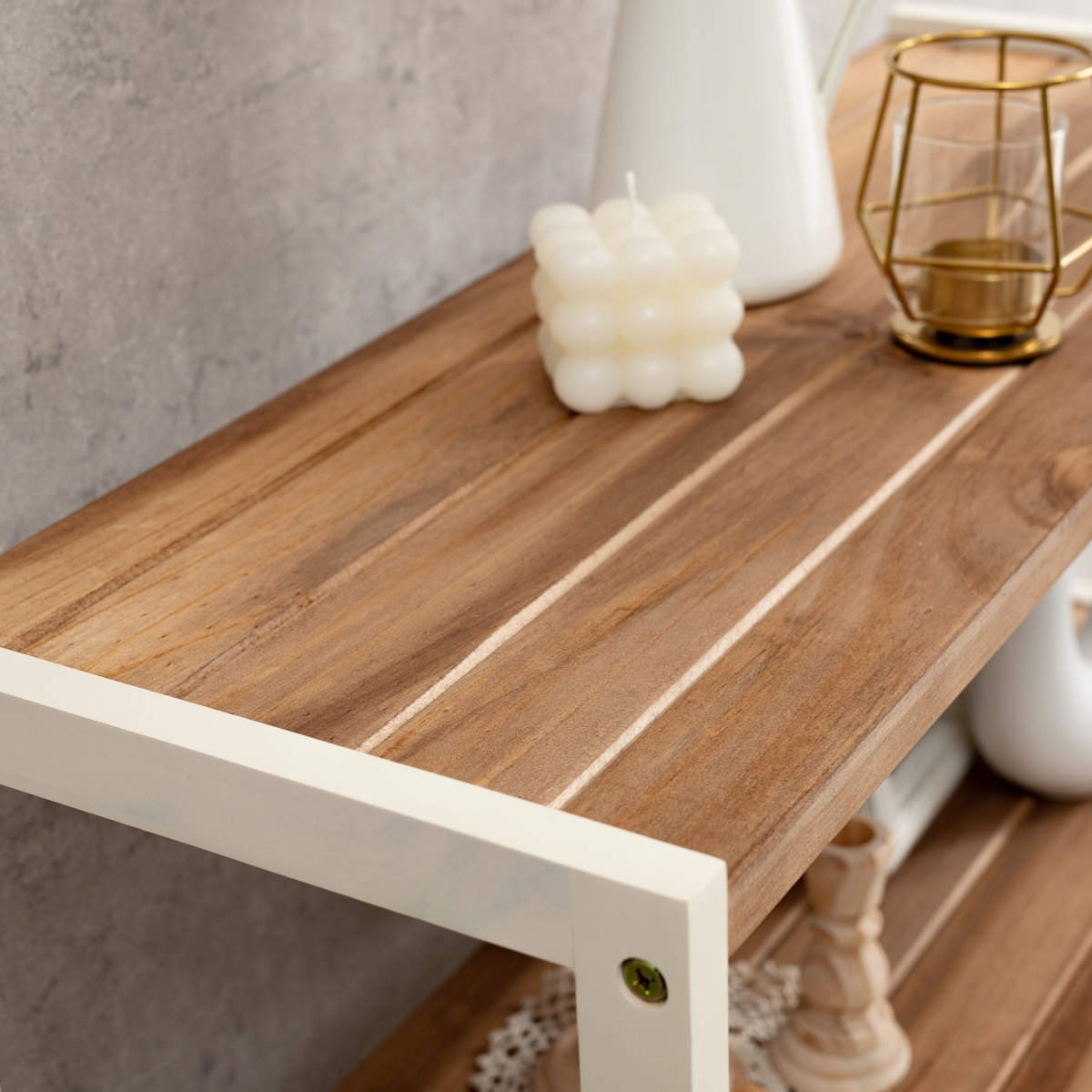 HAGiHARA（萩原） オープンラック 4段 木製 ディスプレイラック ウッド