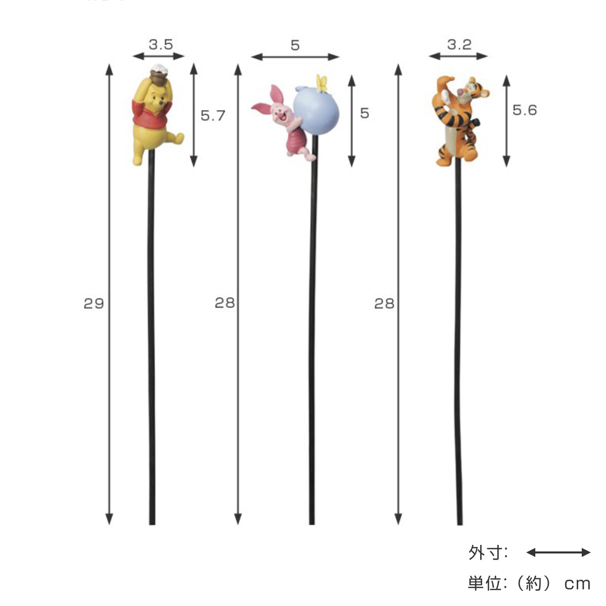 フラワーピック くまのプーさん ピグレット テ...の詳細画像2
