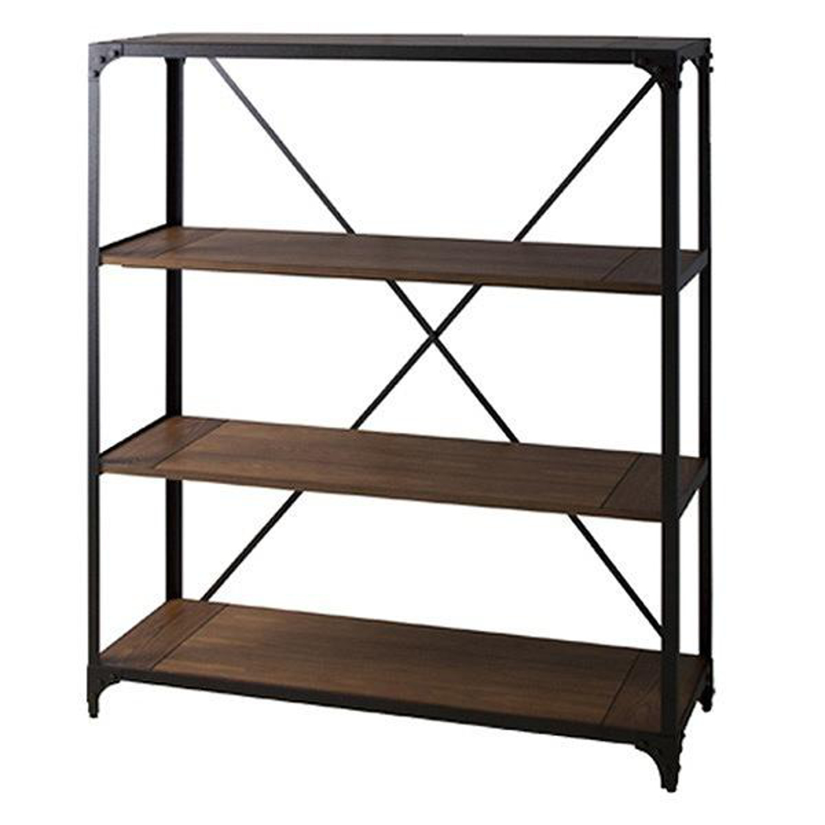 東谷 オープンラック 幅121cm 3段 スチールフレーム ヴィンテージ