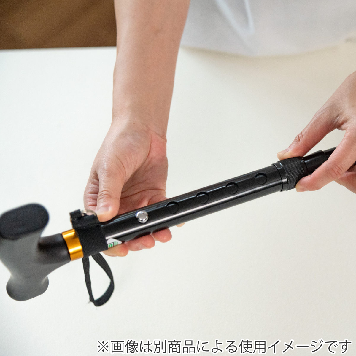 マキテック 杖 伸縮式 カーボン ステッキ 1点杖 （ つえ カーボン製