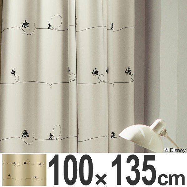 カーテン 遮光カーテン スミノエ ミッキー ライン 100 135cm ディズニー ドレープカーテン ミッキーマウス インテリアパレットヤフー店 通販 Yahoo ショッピング