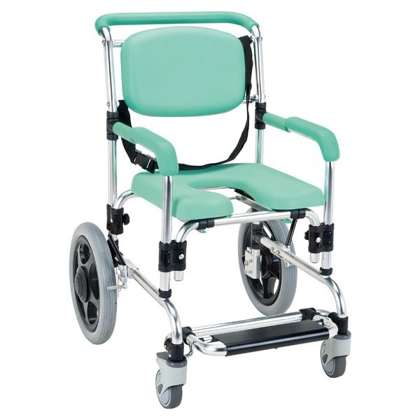 浴用車椅子 らくらく浴用キャリー 固定式 パーキングブレーキ付 （ 浴用車イス 入浴介助 風呂用車椅子 ）