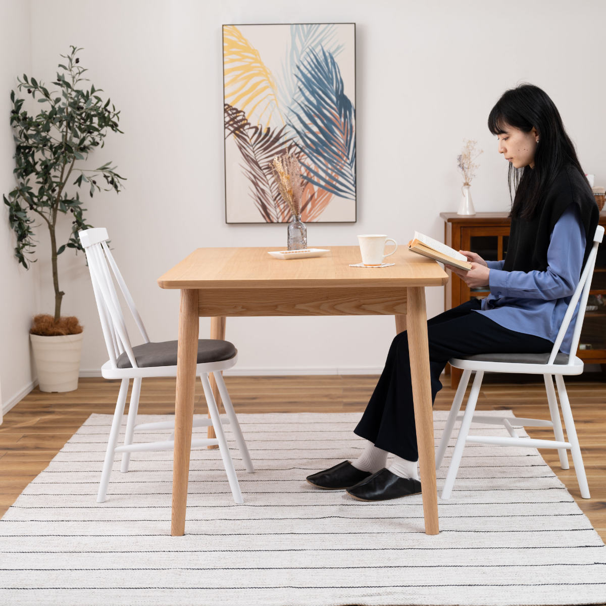 東谷 ダイニングテーブル 幅120〜150cm 伸長式 アッシュ材 （ 2人掛け