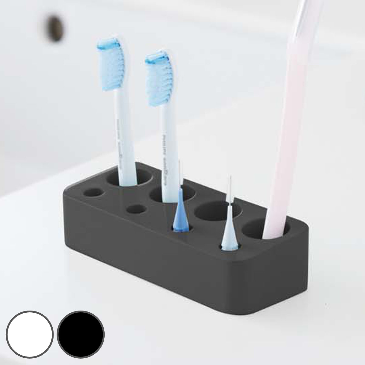 山崎実業 MIST 歯ブラシ&歯間ブラシスタンド ミスト （ 4903208033947