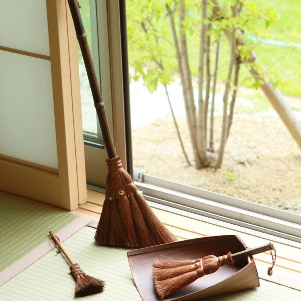ほうき ちりとりセット ちょこっとお掃除 （ 箒 ホーキ 棕櫚 シュロ ちり取り チリトリ ハンディ 手箒 掃除 清掃 ）