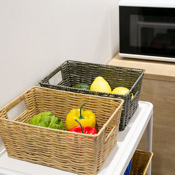 ちどり産業 バスケット 収納ボックス 約 幅19×奥行28×高さ12cm