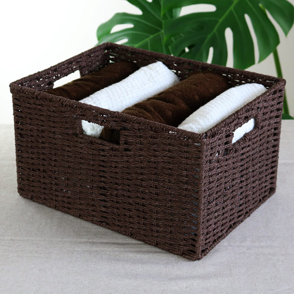 ちどり産業 収納ボックス 横型 紙製 幅36×奥行26×高さ20cm カラー