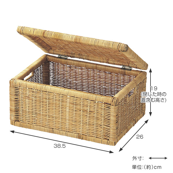 ちどり産業 バスケット 収納 ボウソウ 約幅39×奥行26×高さ19cm （ 収納