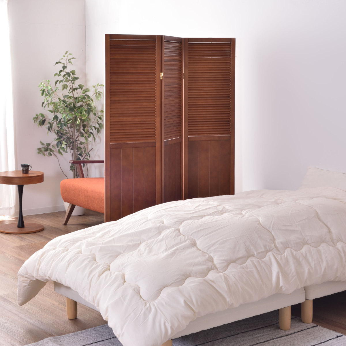 東谷 スクリーン パーテーション 3連 衝立 天然木 ナチュラル