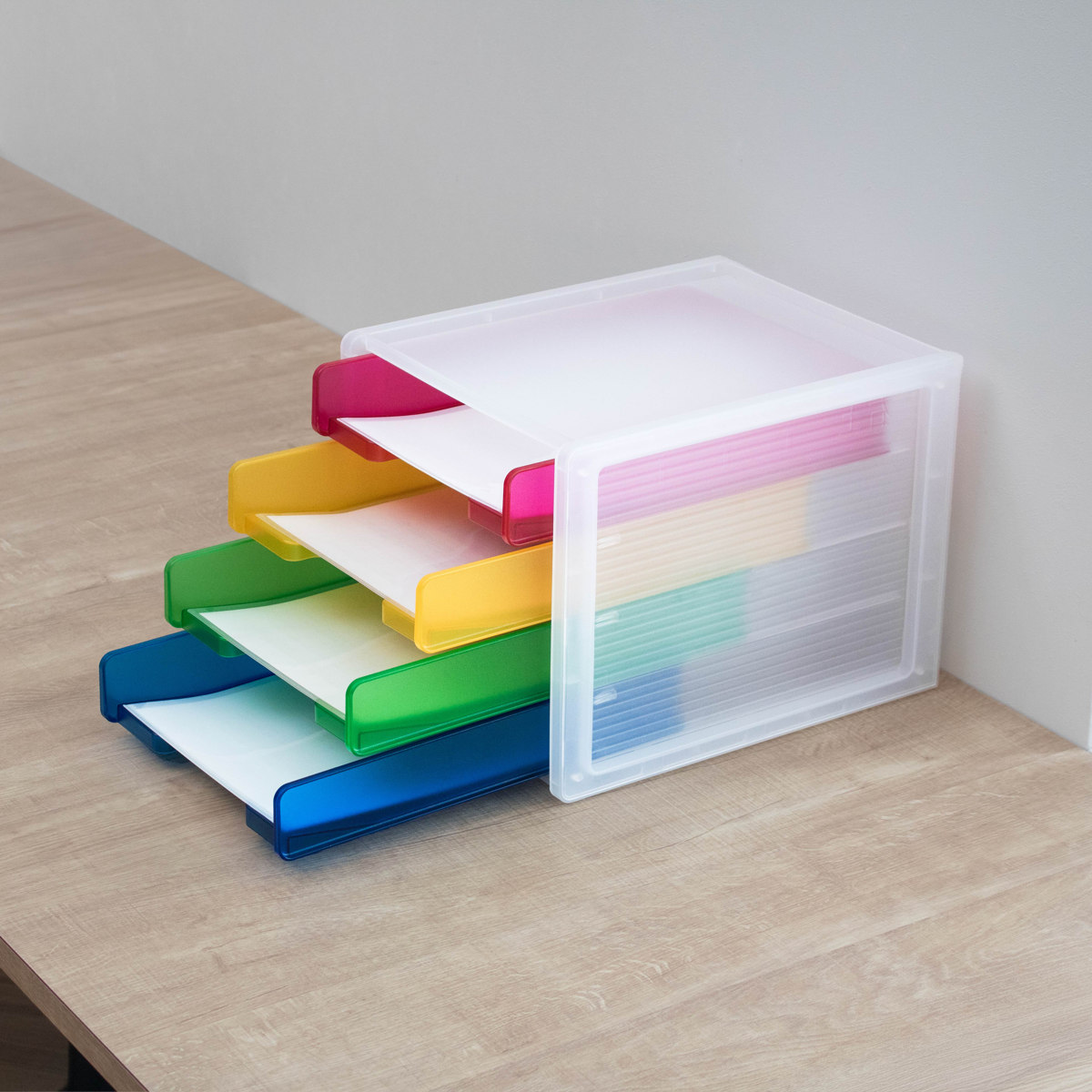 レターケース A4 4段 縦 ファイルトレー ...の詳細画像5