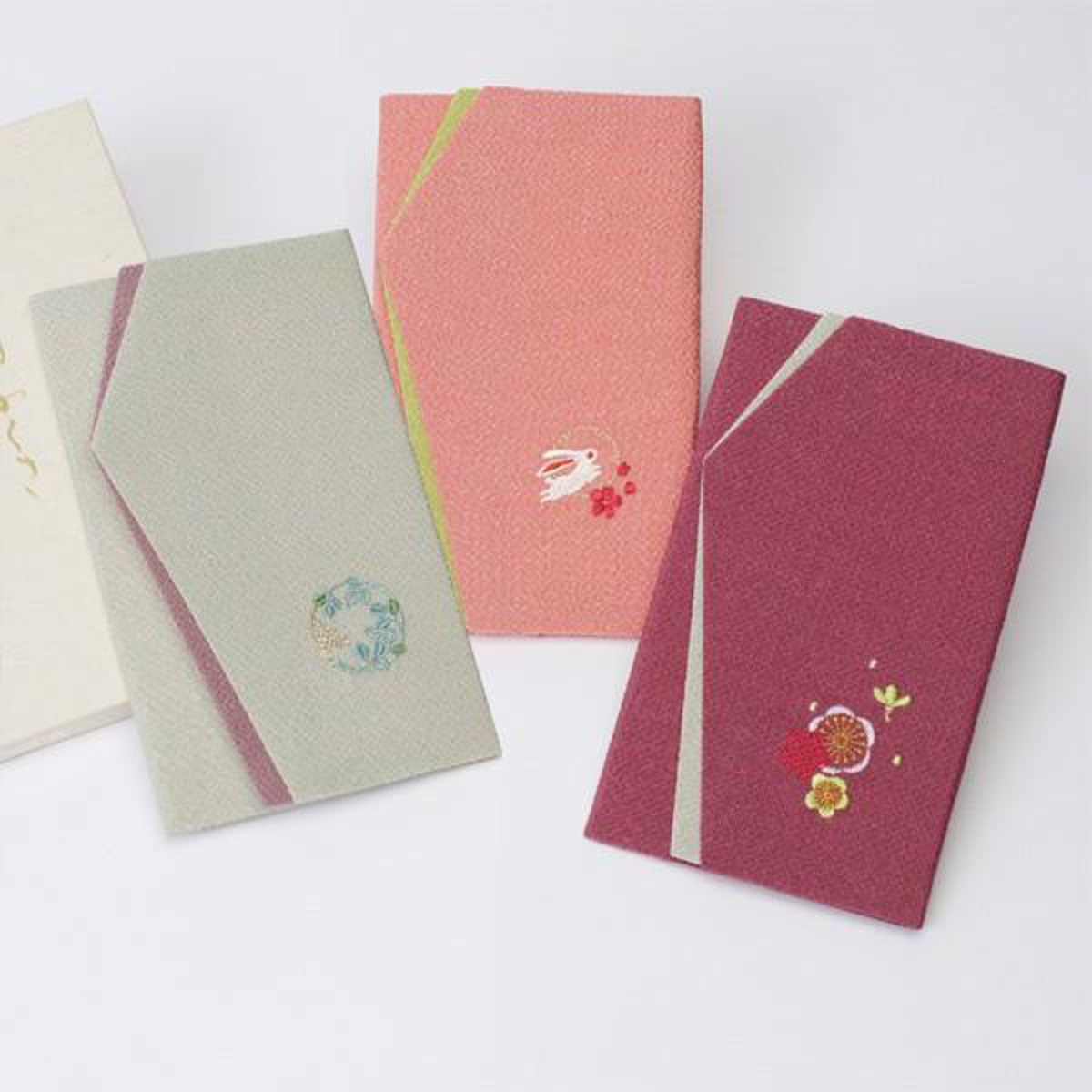 山田繊維 ふくさ 刺繍 金封ふくさ むす美 日本製 うさぎピンク （ 袱紗