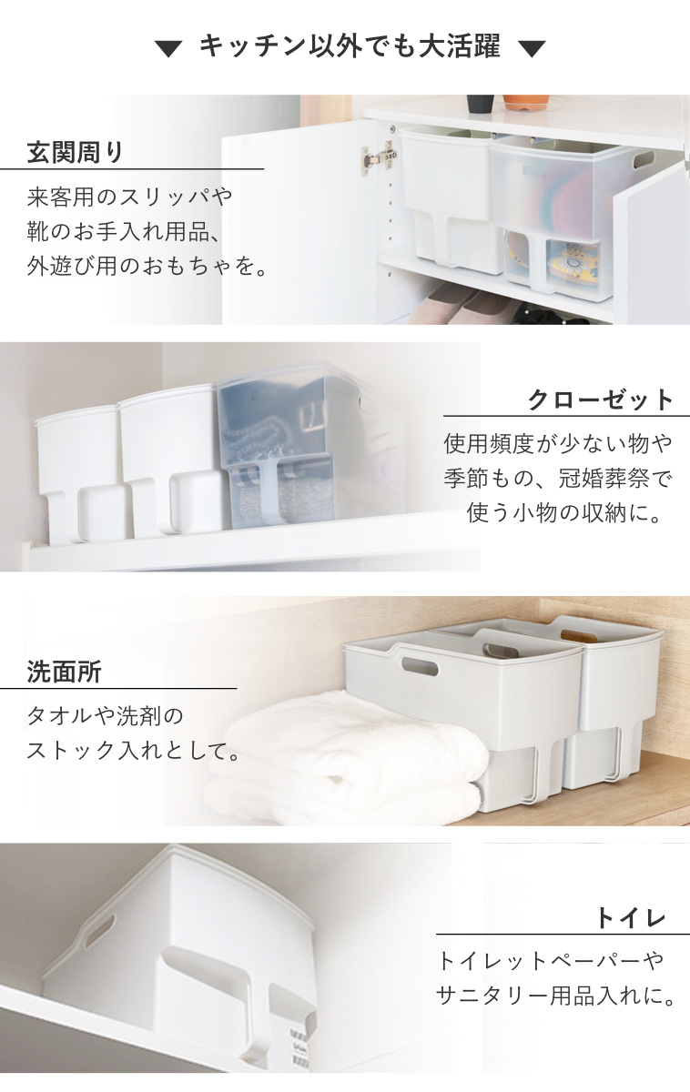 キッチン収納ケース 吊り戸棚ボックススリム 幅...の詳細画像5