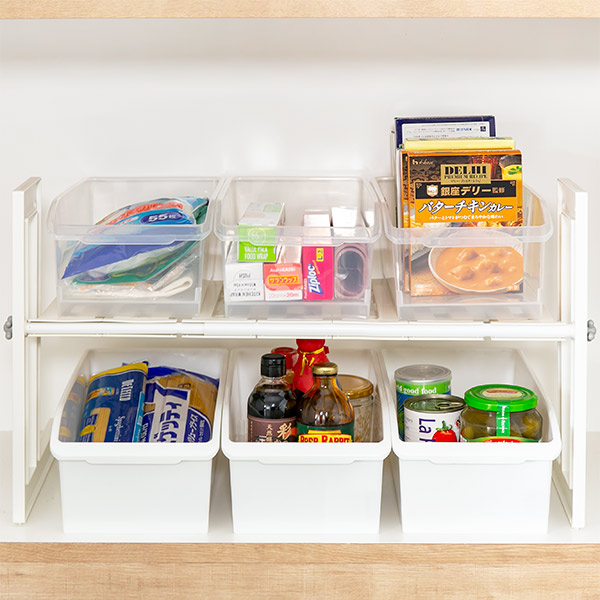 キッチン収納ケース ストックボックス コロ付き 幅19.1cm （ 収納