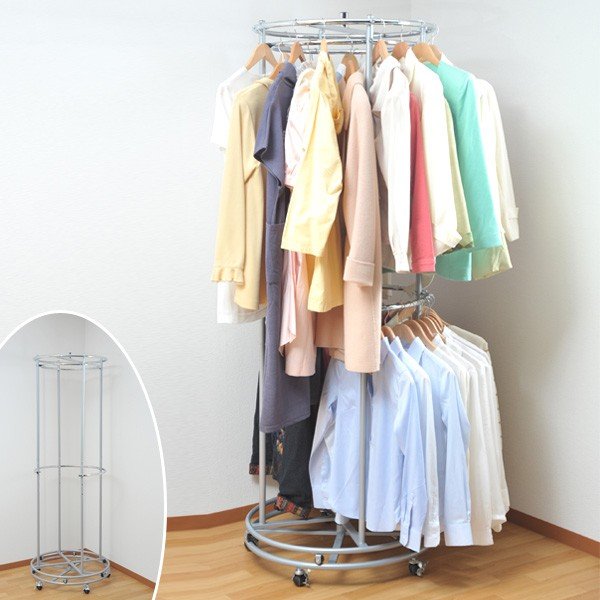 通販生活】回転ハンガーラック 森の服 カタログハウス