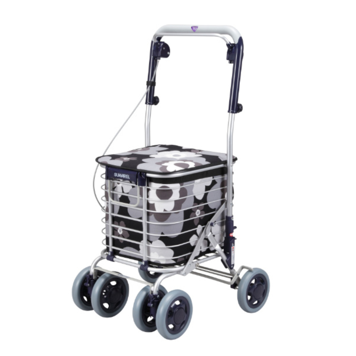 【美品】ユーバ産業　UBER　シルバーカー ワイヤーカート スワレル バッグ付き Uber（ユーバ） ショッピングカート ワイヤーカート スワレル バッグ