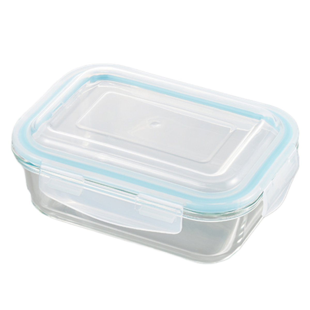 ヨシカワ 保存容器 640ml グラスコンテナ 4点ロック式ガラス保存容器 8