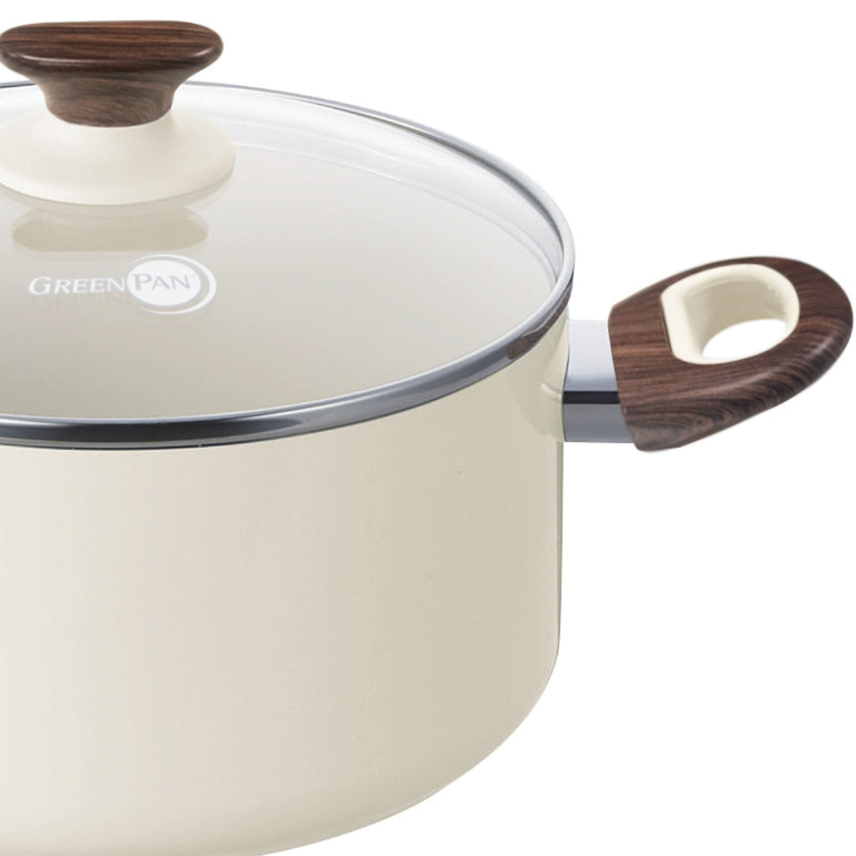 ウッドビー GREEN PAN キャセロール 20cm IH対応 蓋付き WOOD-BE