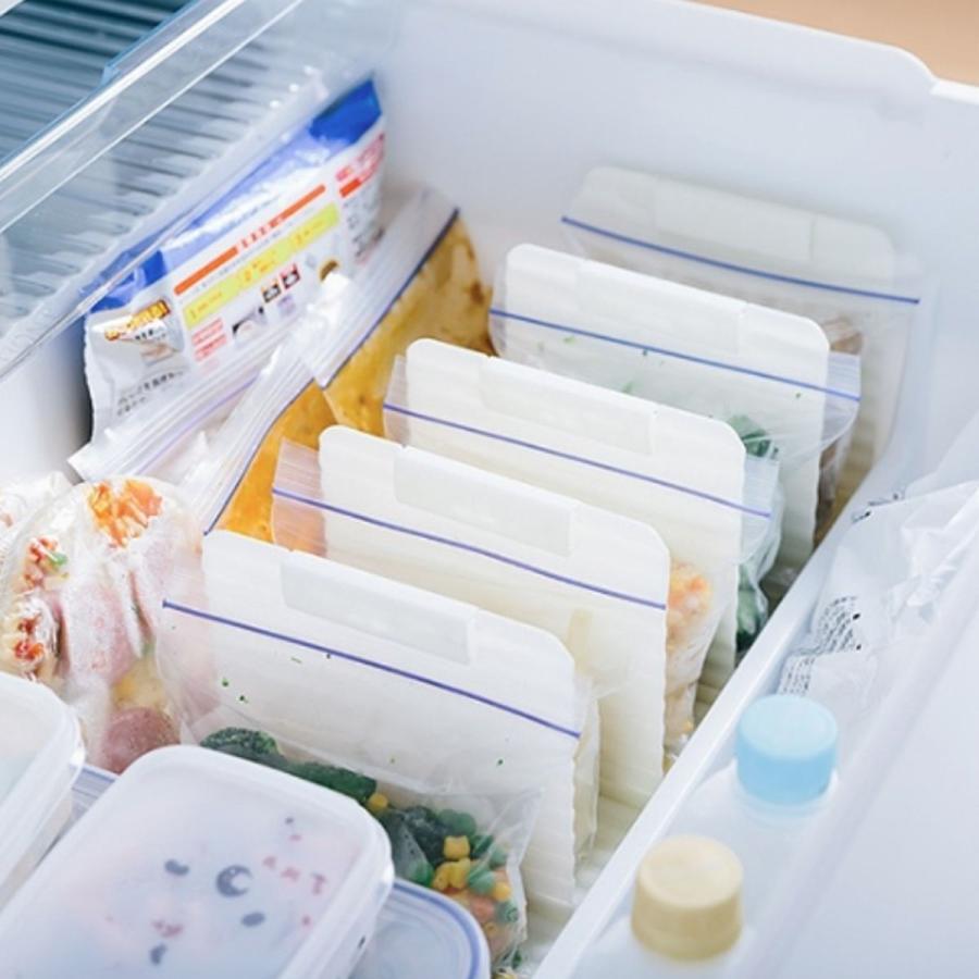 キッチン収納 フリーザーバックが縦に収納できる 冷凍庫用 スッキリ