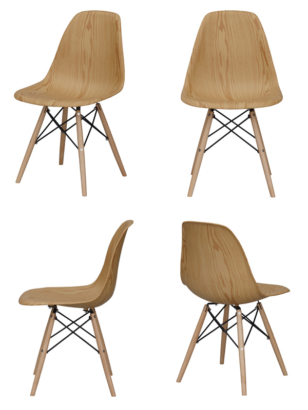 東谷 ダイニングチェア イームズチェア 木目調 座面高45cm （ 椅子