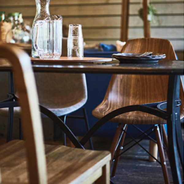 東谷 ダイニングチェア イームズチェア 木目調 座面高45cm （ 椅子