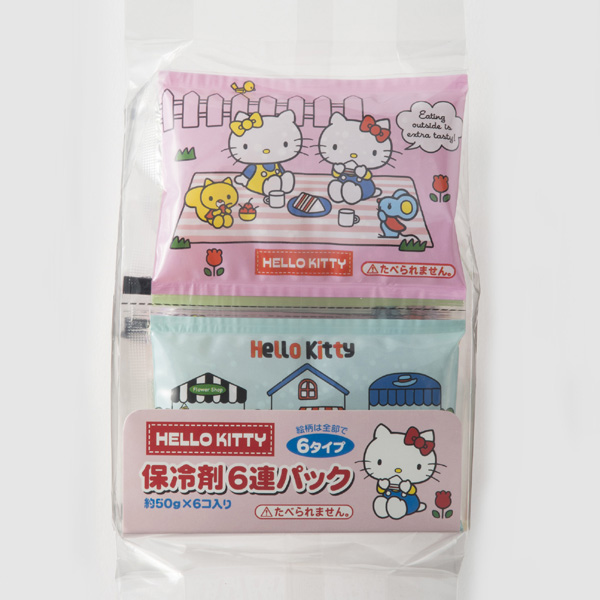 アサヒ興洋 保冷剤 6連パック 子供用 ハローキティ キャラクター （ お