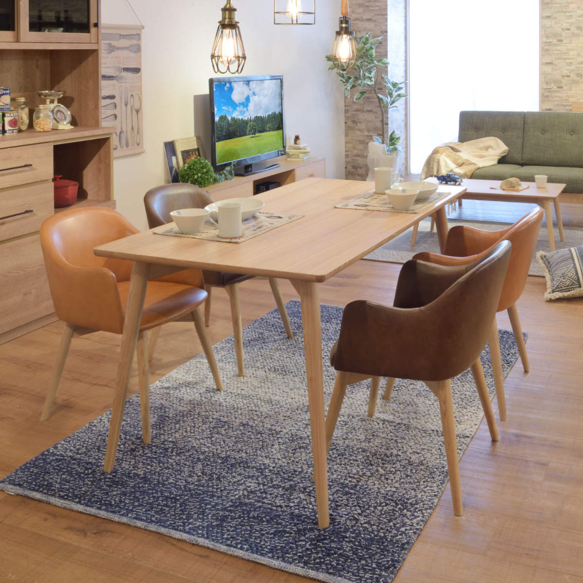 東谷 ダイニングチェア 座面高43cm 肘掛け付き カラメリ （ チェア