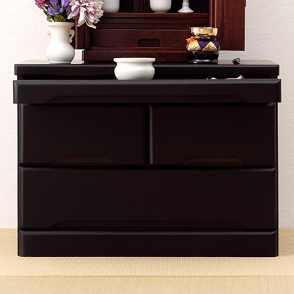 HAGiHARA（萩原） 仏壇チェスト 2段 桐製 スライドテーブル付 幅60cm