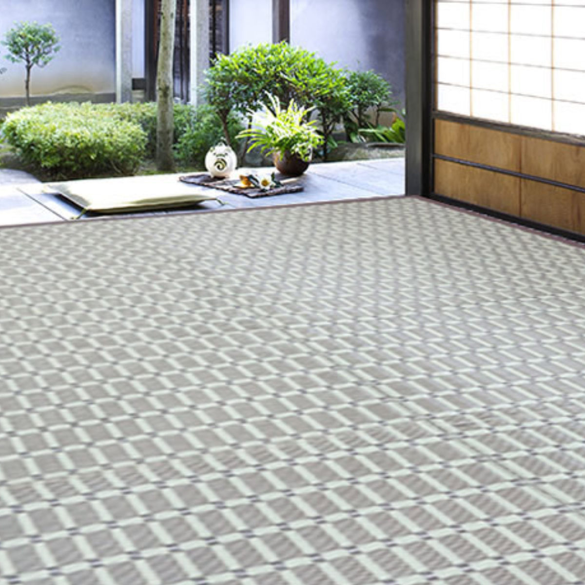 上敷き 洗えるPP製 月ヶ瀬 6畳 五八間 約264×352cm （ カーペット 和室 6帖 ）