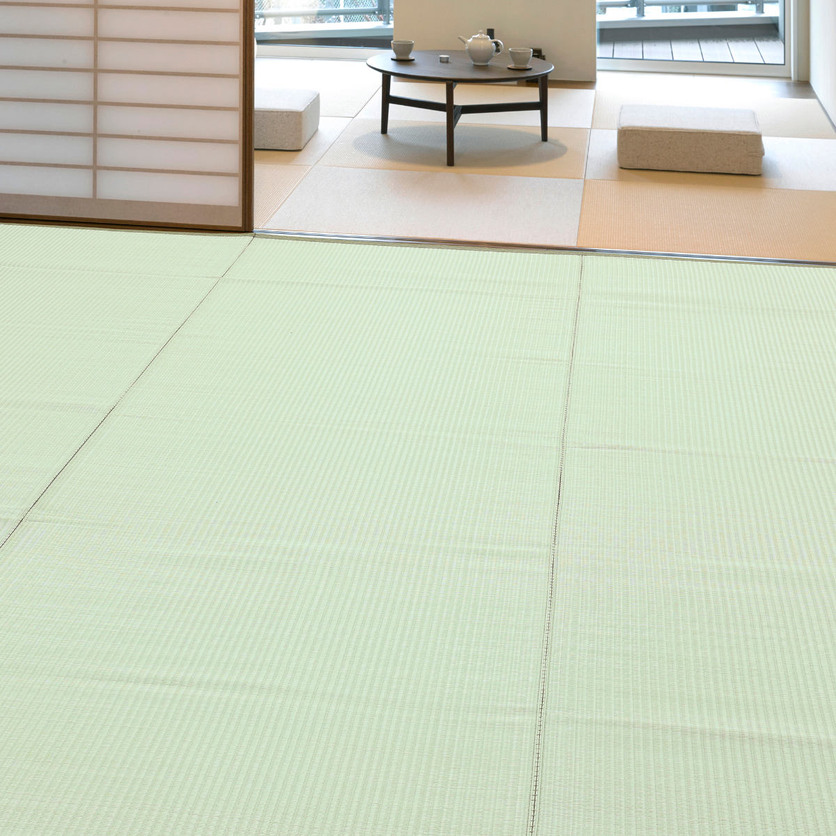 上敷き 洗えるPP製 宇治 江戸間 3畳 約174×261cm 抗菌 （ カーペット 和室 3帖 ）