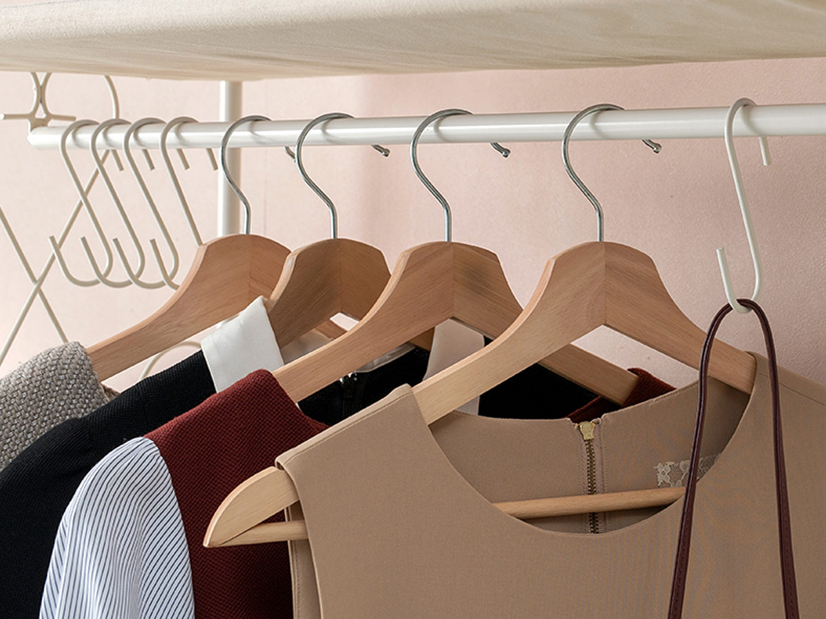 HAGiHARA（萩原） ハンガーラック ロートアイアン 姫系 収納ボックス付