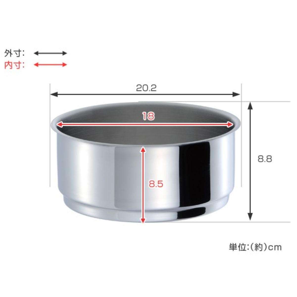 蒸し器 18cm サンク・クーシュ スチーマー...の詳細画像1