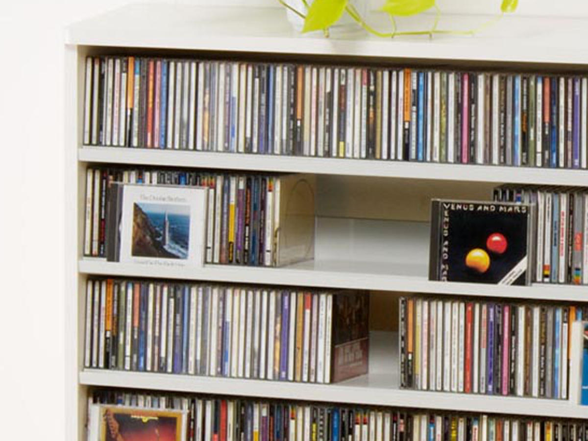 CDラック 幅139.2cm 5段 大量収納ストッカー （ ラック 棚 収納