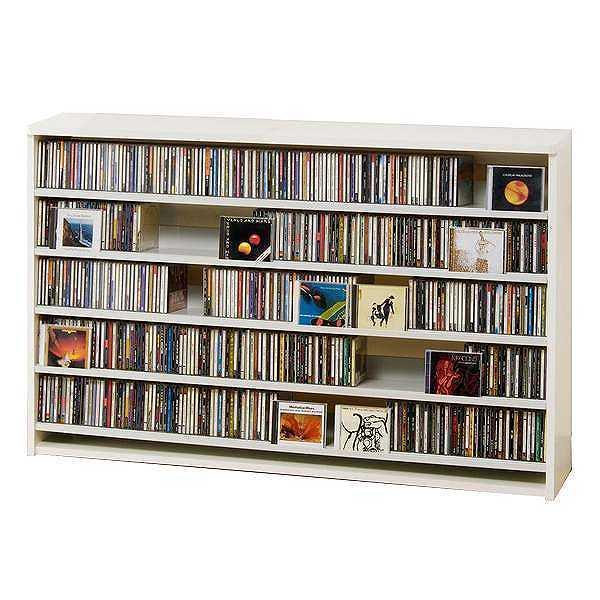 CDラック 幅139.2cm 5段 大量収納ストッカー （ ラック 棚 収納