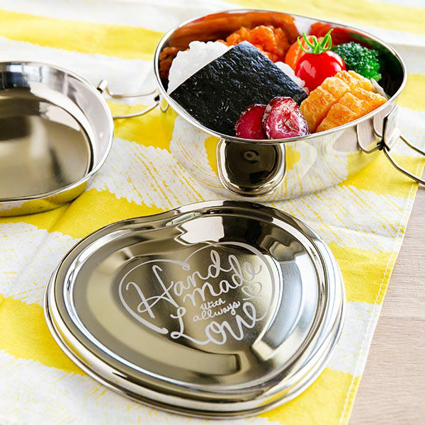 お弁当箱 1段 ランチボックス ステンレス ミア ハート型 350ml （ 弁当