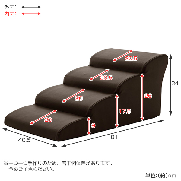 ドッグステップ 4段 小型犬用 階段型ソファ ...の詳細画像3