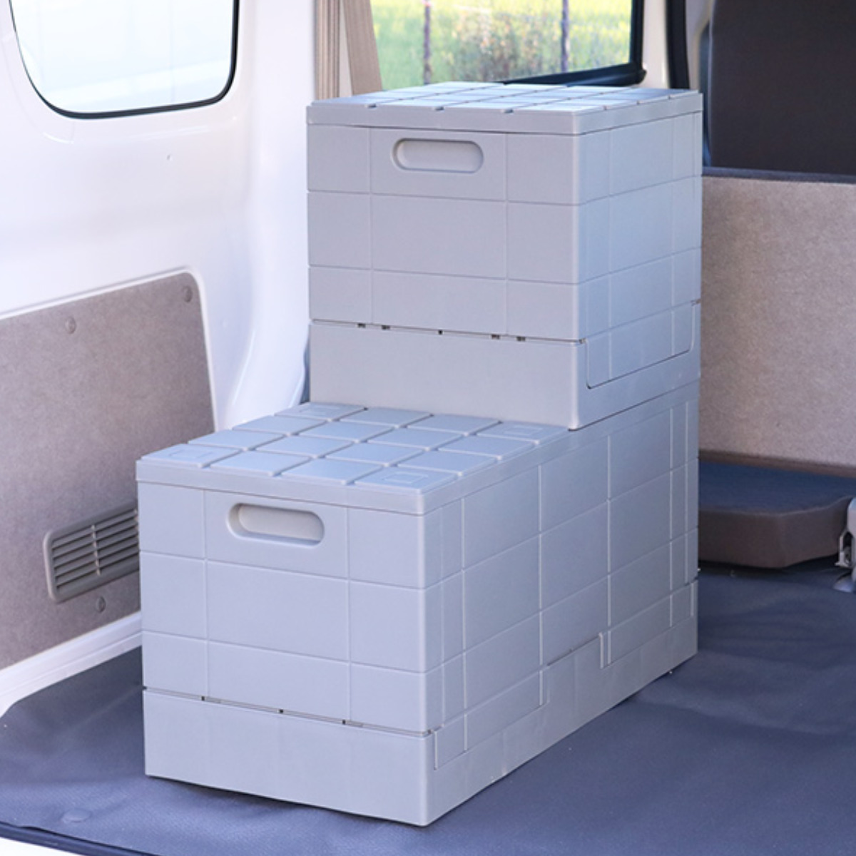 岩谷マテリアル 収納ボックス 幅30×奥行30×高さ30.2cm グリッド