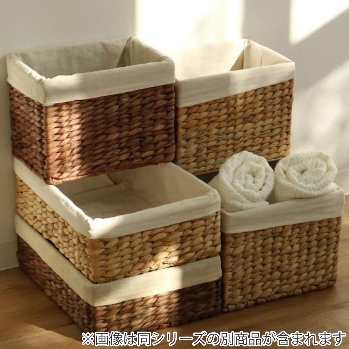 ちどり産業 収納ボックス バスケット 内布 約 幅18×奥行26×高さ20cm
