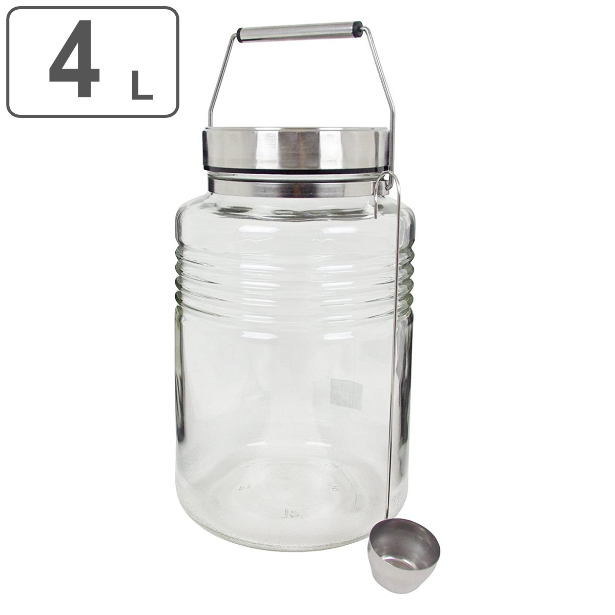 梅酒びん MCコンテナー 4L レードル付き ガラス製 （ 保存ビン ガラス保存容器 保存瓶 ） :293709:インテリアパレットヤフー店 - 通販  - 