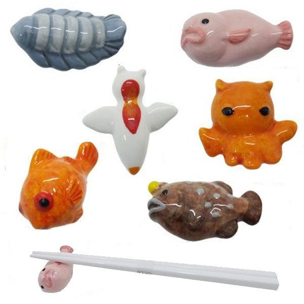 箸置き 深海魚 おもしろ はしおき 磁器 食器 （ カトラリーレスト 箸