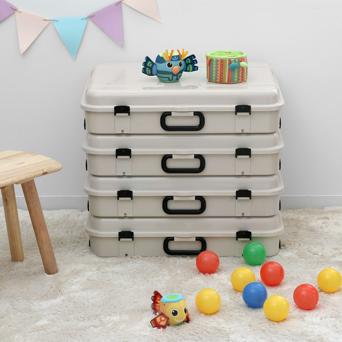 平和工業 収納ケース 約 幅60×奥行45×高さ14cm クローズケース