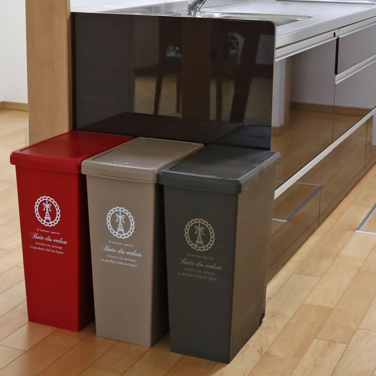 平和工業 ゴミ箱 30L スライドペール ふた付き エッフェル塔 （ ごみ箱