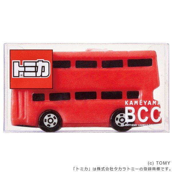 キャンドル ろうそく 誕生日 バースデーキャンドル トミカキャンドル バス （ ロンドンバス ばす 2階建てバス トミカ ロウソク はたらくくるま ケーキ 飾り ）