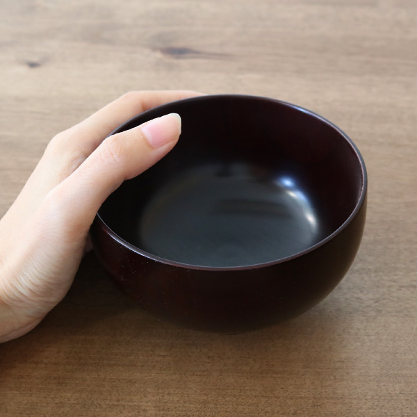 汁椀 木製 380ml 紀州塗 那智 nachi 天然木 食器 日本製 同色6個セット
