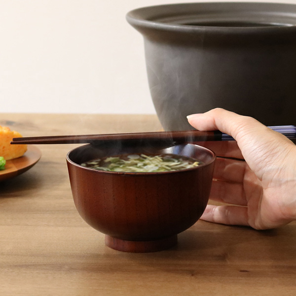 汁椀 木製 280ml 紀州塗 高野 koya 天然木 食器 日本製 同色6個セット