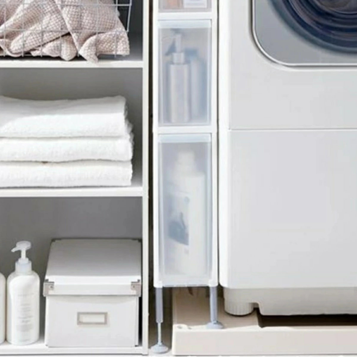 吉川国工業所 隙間収納 洗面所 段差をまたげる隙間ストッカー 3段 幅