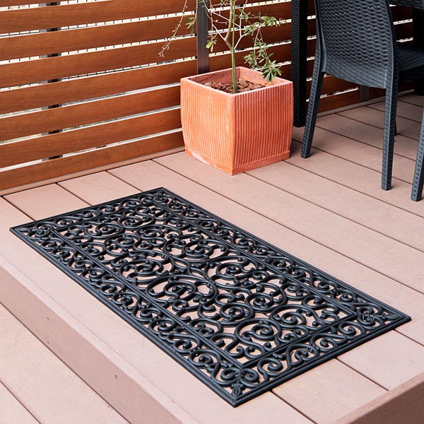 玄関マット 60×120cm 屋外 泥おとし ラバーマット 長方形 （ 玄関