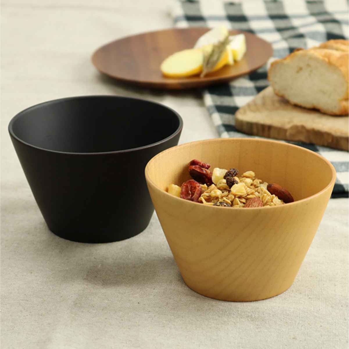 0121 天然木 マルチボウル③ ウッドボウル 木製 440ml L 木目 ボウル 天然木 食器 ナチュラル