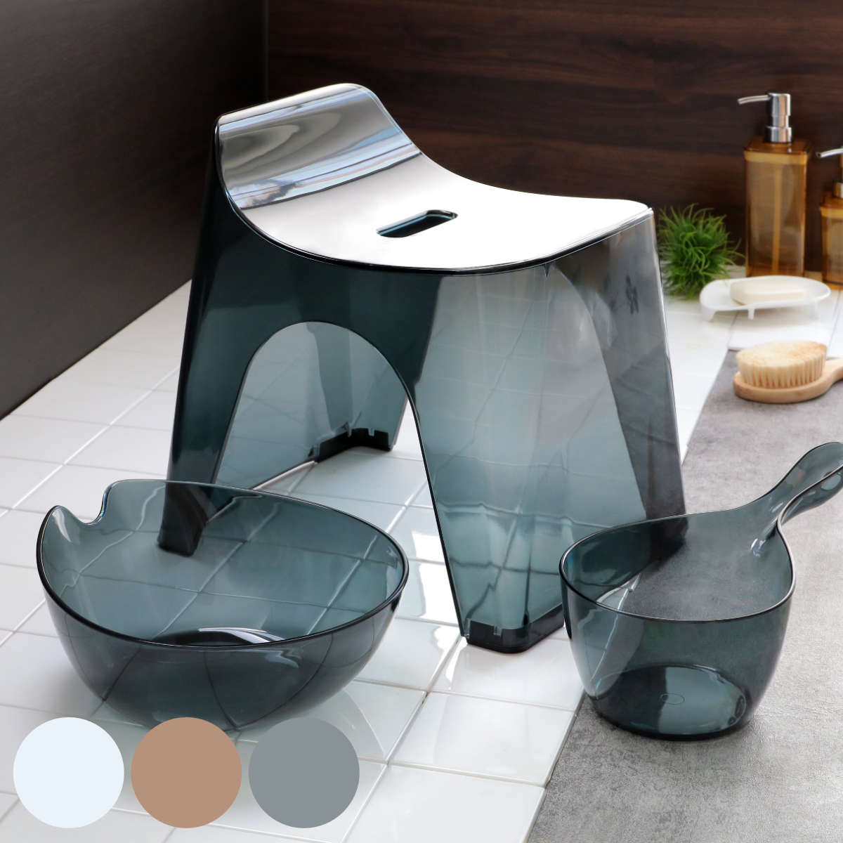 ���C�֎q ���ʊ� �艱 �Z�b�g �q���[�o�X �N���A �o�X�X�c�[�� �܂Ƃߔ��� 3�_�Z�b�g ����25cm �i ���C�C�X ���C���� h25 HUBATH �j